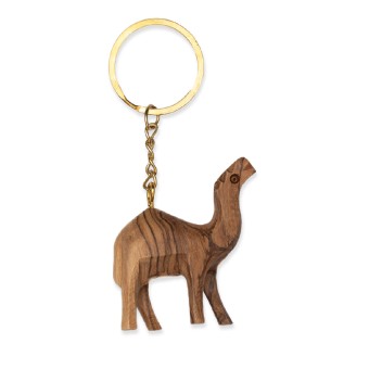 Olive-wood Keychain - Camel