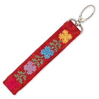 Embroidered Wristlet Strap