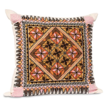 Embroidered Cushion Cover - Stars and Cypress