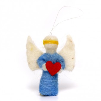 Felt Angel Ornament - Heart