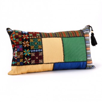 Embroidered Cushion Cover - Patchwork