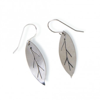 Silver Earrings - Olive Leaf 