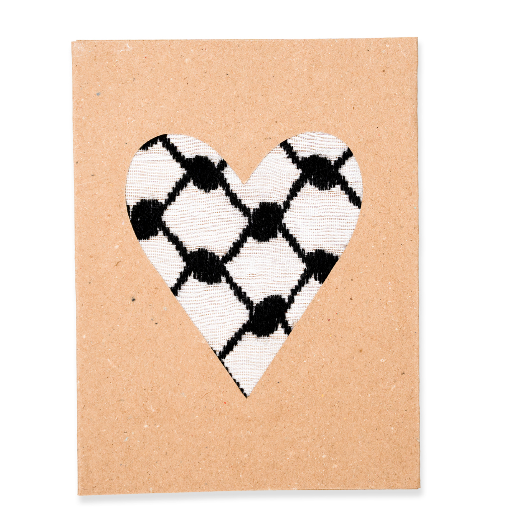 Greeting Card - Keffiyeh Heart