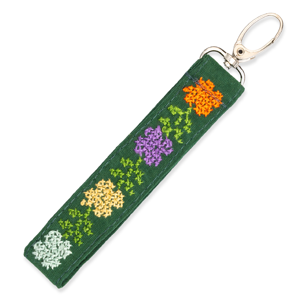 Embroidered Wristlet Strap