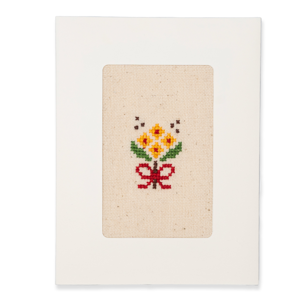 Greeting Card with Embroidery