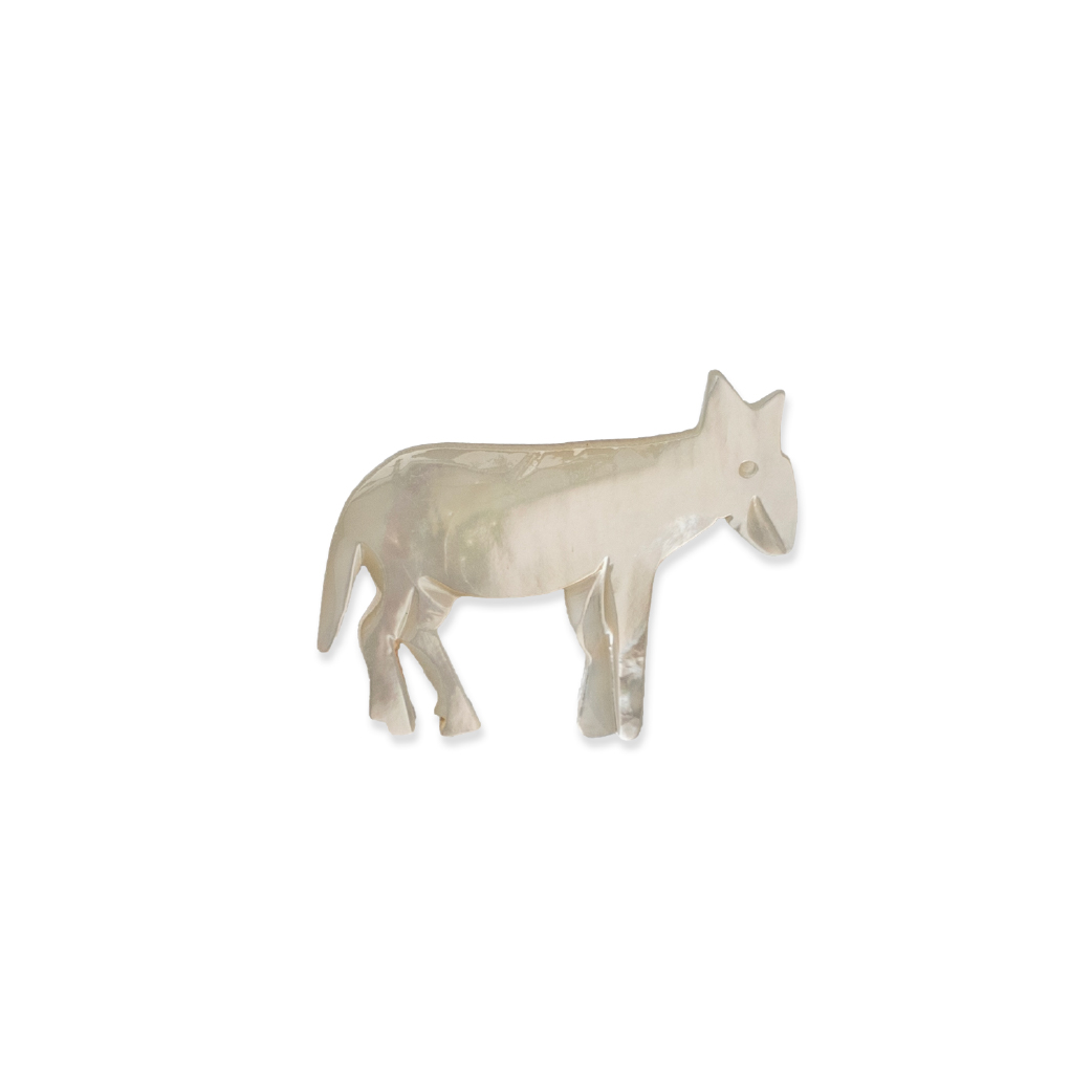 Mother-of-Pearl Pin - Donkey