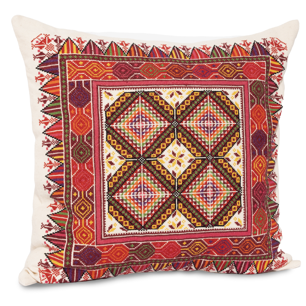Embroidered Cushion Cover - Pyramids