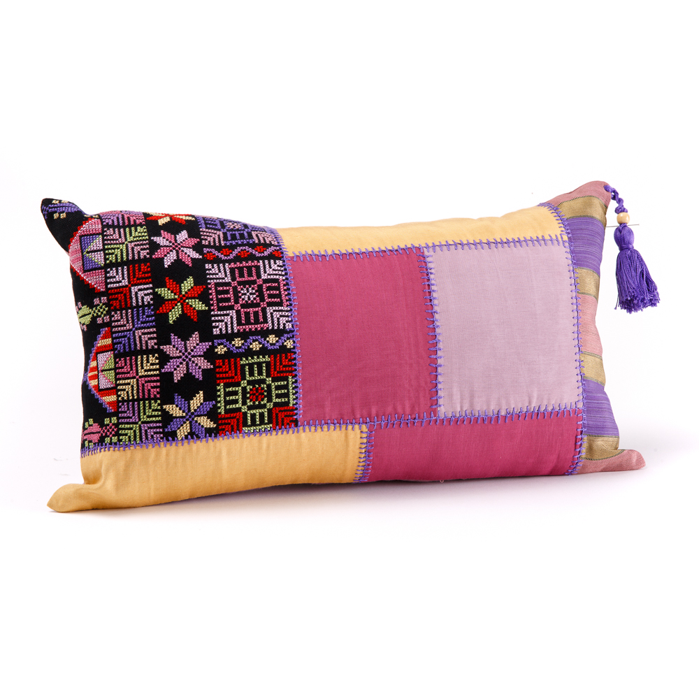 Embroidered Cushion Cover - Patchwork